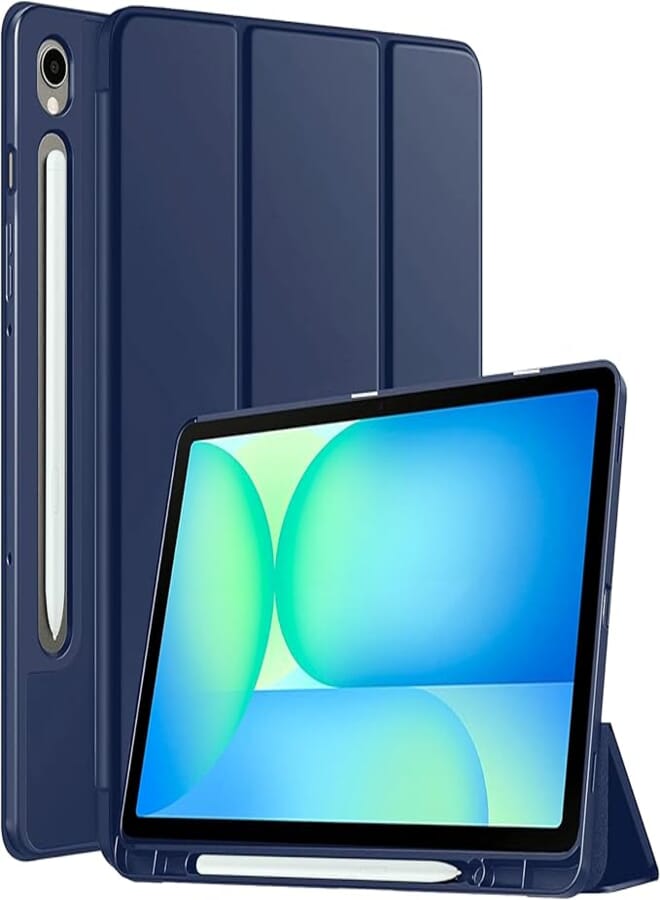 TGK Case for Samsung Galaxy Tab S10 FE Plus 13.1 inch SM-X620 X626 X626B Trifold Smart Stand Cover (Blue)